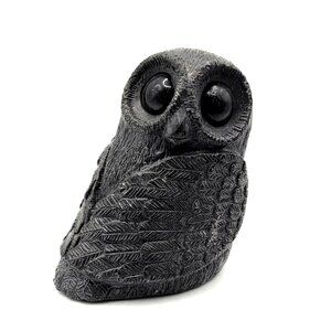Wolf Original Owl Handcrafted Sculpture Figurine Canada Signed Stone/Resin